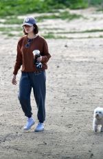 LUCY HALE Out with Her Dog at a Park in Los Angeles 04/02/2020