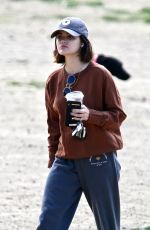 LUCY HALE Out with Her Dog at a Park in Los Angeles 04/02/2020