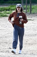 LUCY HALE Out with Her Dog at a Park in Los Angeles 04/02/2020