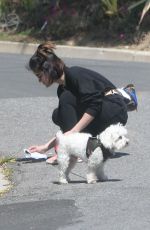 LUCY HALE Out with Her Dog Elvis in Los Angeles 04/01/2020