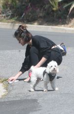 LUCY HALE Out with Her Dog Elvis in Los Angeles 04/01/2020