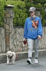 LUCY HALE Out with Her Dog Elvis in Los Angeles 04/10/2020