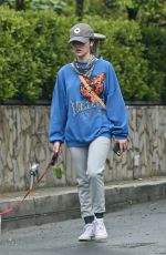 LUCY HALE Out with Her Dog Elvis in Los Angeles 04/10/2020