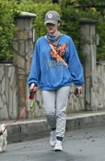 LUCY HALE Out with Her Dog Elvis in Los Angeles 04/10/2020