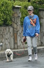 LUCY HALE Out with Her Dog Elvis in Los Angeles 04/10/2020