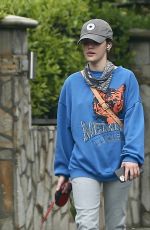 LUCY HALE Out with Her Dog Elvis in Los Angeles 04/10/2020