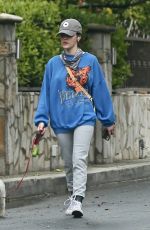 LUCY HALE Out with Her Dog Elvis in Los Angeles 04/10/2020