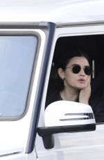 LUCY HALE Takes a Coffee from Starbuck Drive Thru in Los Angeles 04/04/2020