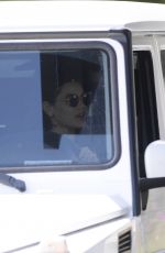 LUCY HALE Takes a Coffee from Starbuck Drive Thru in Los Angeles 04/04/2020