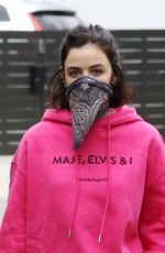 LUCY HALE Wearing Bandana Mask Out on Easter Sunday in Studio City 04/12/2020