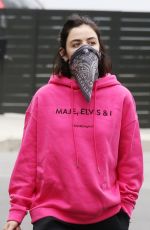 LUCY HALE Wearing Bandana Mask Out on Easter Sunday in Studio City 04/12/2020
