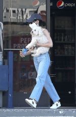 LUCY HALE Wearing Mask at a Gas Station in Beverly Hills 04/14/2020