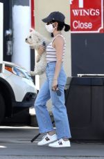 LUCY HALE Wearing Mask at a Gas Station in Beverly Hills 04/14/2020