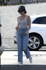 LUCY HALE Wearing Mask at a Gas Station in Beverly Hills 04/14/2020
