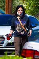 LUCY HALE Wearing Mask Out with Her Dog in Studio City 04/22/2020