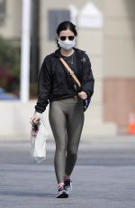 LUCY HALE Wears a Mask Heading to CVS in Los Angeles 04/04/2020