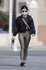 LUCY HALE Wears a Mask Heading to CVS in Los Angeles 04/04/2020