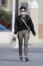 LUCY HALE Wears a Mask Heading to CVS in Los Angeles 04/04/2020