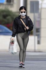 LUCY HALE Wears a Mask Heading to CVS in Los Angeles 04/04/2020