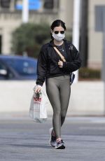 LUCY HALE Wears a Mask Heading to CVS in Los Angeles 04/04/2020