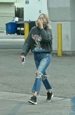 MALIN AKERMAN in Ripped Denim at Rite Aid in Los Angeles 04/20/2020