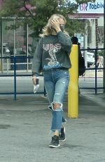 MALIN AKERMAN in Ripped Denim at Rite Aid in Los Angeles 04/20/2020