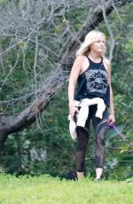 MALIN AKERMAN Out Hiking with Her Dog at Griffith Park in Los Angeles 03/31/2020