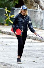 MALIN AKERMAN Out with Her Dog in Los Angeles 04/08/2020