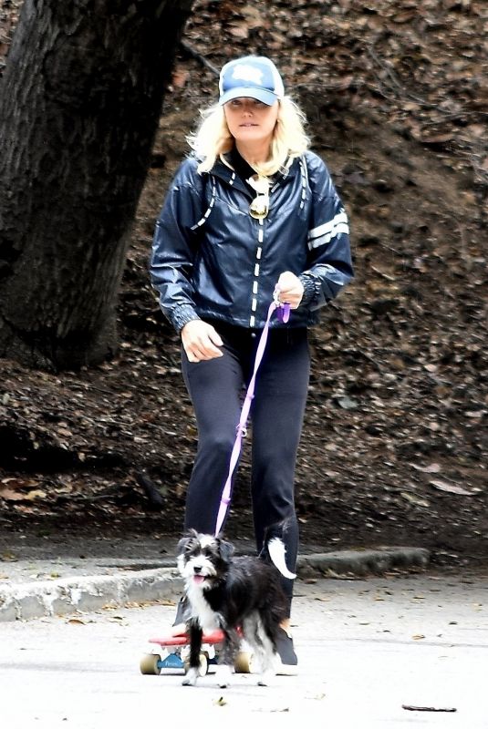 MALIN AKERMAN Out with Her Dog in Los Angeles 04/08/2020