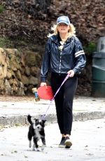 MALIN AKERMAN Out with Her Dog in Los Angeles 04/08/2020