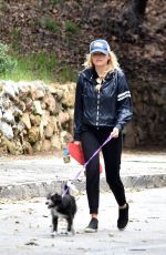 MALIN AKERMAN Out with Her Dog in Los Angeles 04/08/2020
