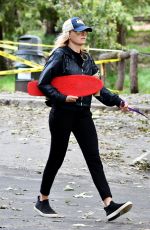 MALIN AKERMAN Out with Her Dog in Los Angeles 04/08/2020