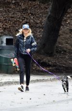 MALIN AKERMAN Out with Her Dog in Los Angeles 04/08/2020