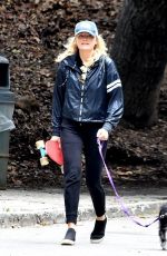 MALIN AKERMAN Out with Her Dog in Los Angeles 04/08/2020