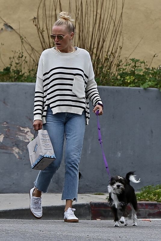 MALIN AKERMAN Out with Her Dog in Los Feliz 04/13/2020