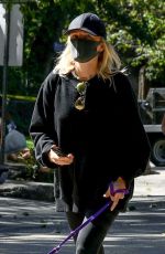 MALIN AKERMAN Wearing Black Mask Out at Griffith Park in Los Feliz 04/21/2020