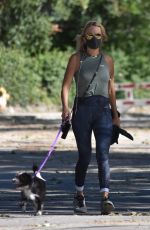 MALIN AKERMAN Wearing Mask Out with Her Dog at Griffith Park 04/15/2020
