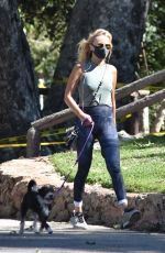 MALIN AKERMAN Wearing Mask Out with Her Dog at Griffith Park 04/15/2020