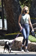 MALIN AKERMAN Wearing Mask Out with Her Dog at Griffith Park 04/15/2020