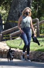 MALIN AKERMAN Wearing Mask Out with Her Dog at Griffith Park 04/15/2020