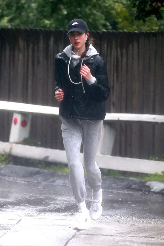 MARGARET QUALLEY Out Running in Los Angeles 04/09/2020