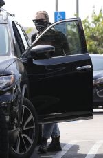 MARGOT ROBBIE Wearing Skull Bandana as Makeshift Mask Out in Los Angeles 04/01/2020