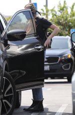 MARGOT ROBBIE Wearing Skull Bandana as Makeshift Mask Out in Los Angeles 04/01/2020