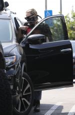 MARGOT ROBBIE Wearing Skull Bandana as Makeshift Mask Out in Los Angeles 04/01/2020