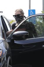MARGOT ROBBIE Wearing Skull Bandana as Makeshift Mask Out in Los Angeles 04/01/2020