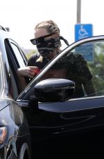 MARGOT ROBBIE Wearing Skull Bandana as Makeshift Mask Out in Los Angeles 04/01/2020