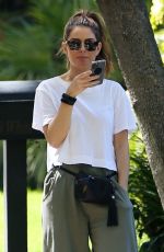 MARIA MENOUNOS Out Rding Electric Scooter in Los Angeles 04/14/2020
