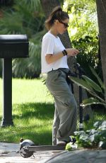 MARIA MENOUNOS Out Rding Electric Scooter in Los Angeles 04/14/2020