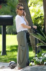 MARIA MENOUNOS Out Rding Electric Scooter in Los Angeles 04/14/2020