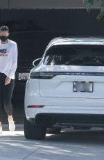 MARIA SHARAPOVA Inspects her Car After Getting It Delivered 04/21/2020